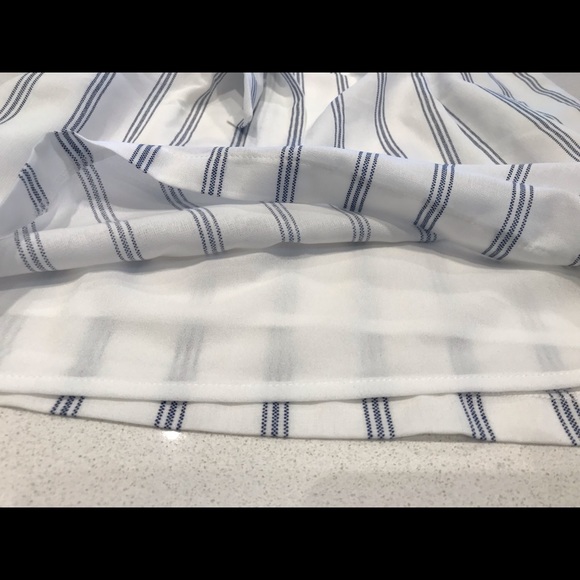 NWT - Aftermrkt white and blue striped dress - Picture 2 of 7
